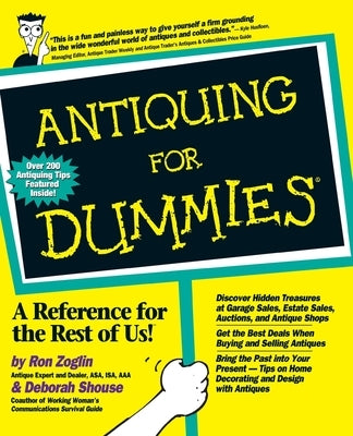 Antiquing for Dummies by Zoglin, Ron