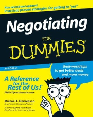 Negotiating for Dummies by Donaldson, Michael C.