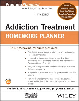 Addiction Treatment Homework Planner by Lenz, Brenda S.