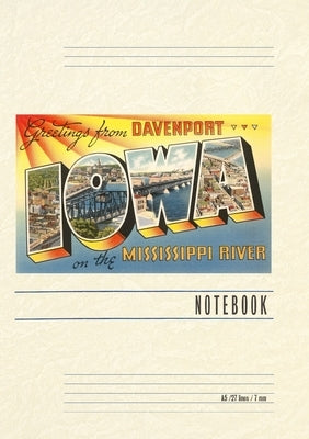 Vintage Lined Notebook Greetings from Davenport by Found Image Press