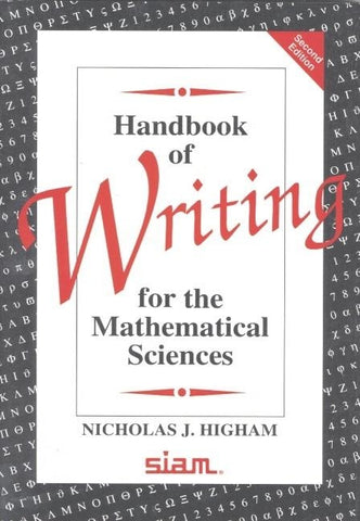 Handbook of Writing for the Mathematical Sciences by Higham, Nicholas J.