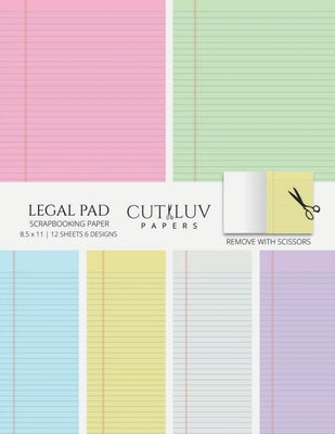 Legal Pad Collage Paper for Scrapbooking: Back To School Office Themed Decorative Paper for Crafting by Cut Luv Papers