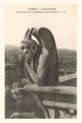 Vintage Journal Gargoyle on Notre Dame Cathedral by Found Image Press