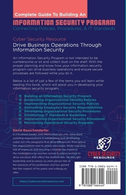 Complete Guide to Building an Information Security Program by Rauschendorfer, David