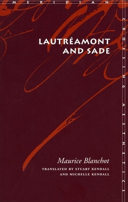 Lautréamont and Sade by Blanchot, Maurice