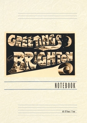 Vintage Lined Notebook Greetings from Brighton, England by Found Image Press