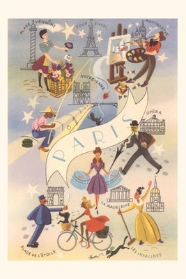 Vintage Journal Travel Poster for Paris by Found Image Press