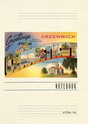 Vintage Lined Notebook Greetings from Greenwich by Found Image Press