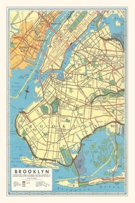 Vintage Journal Map of Brooklyn, New York by Found Image Press