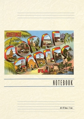 Vintage Lined Notebook Greetings from Coral Gables, Florida by Found Image Press